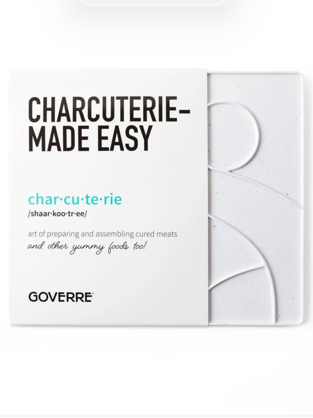 GOVERRE Charcuterie Made Easy Plate White Hosting Platter Cheese Board Dinner